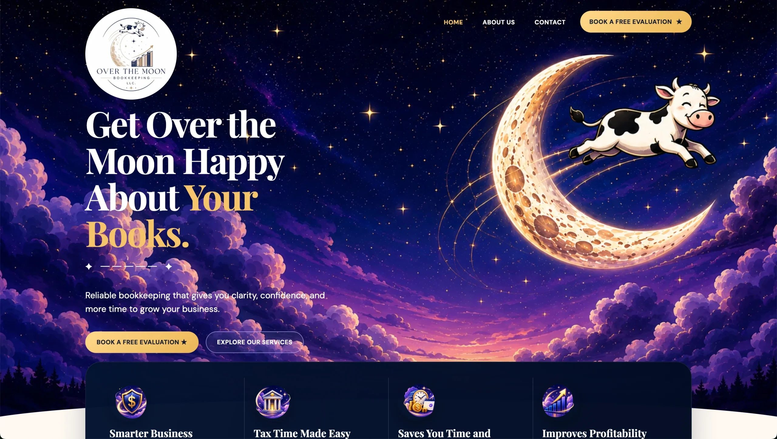 Over the Moon website redesign by Triadic Software